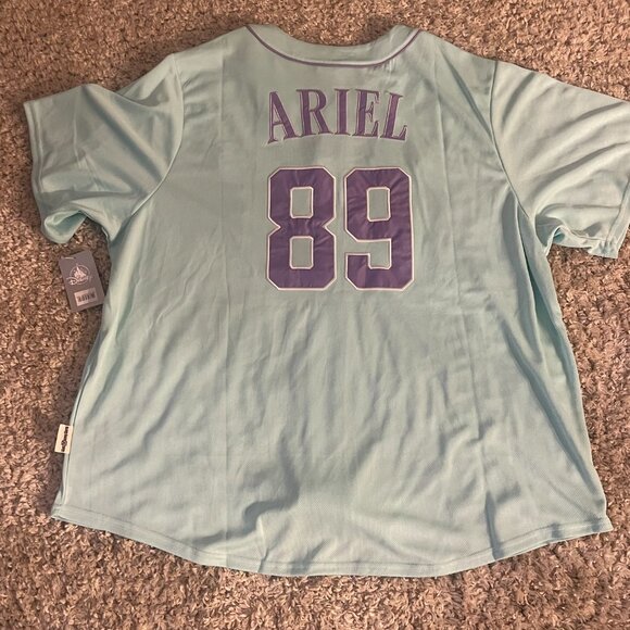 Walt Disney World Ariel 89 Baseball Jersey XXL • NEW WITH TAGS - Picture 6 of 8